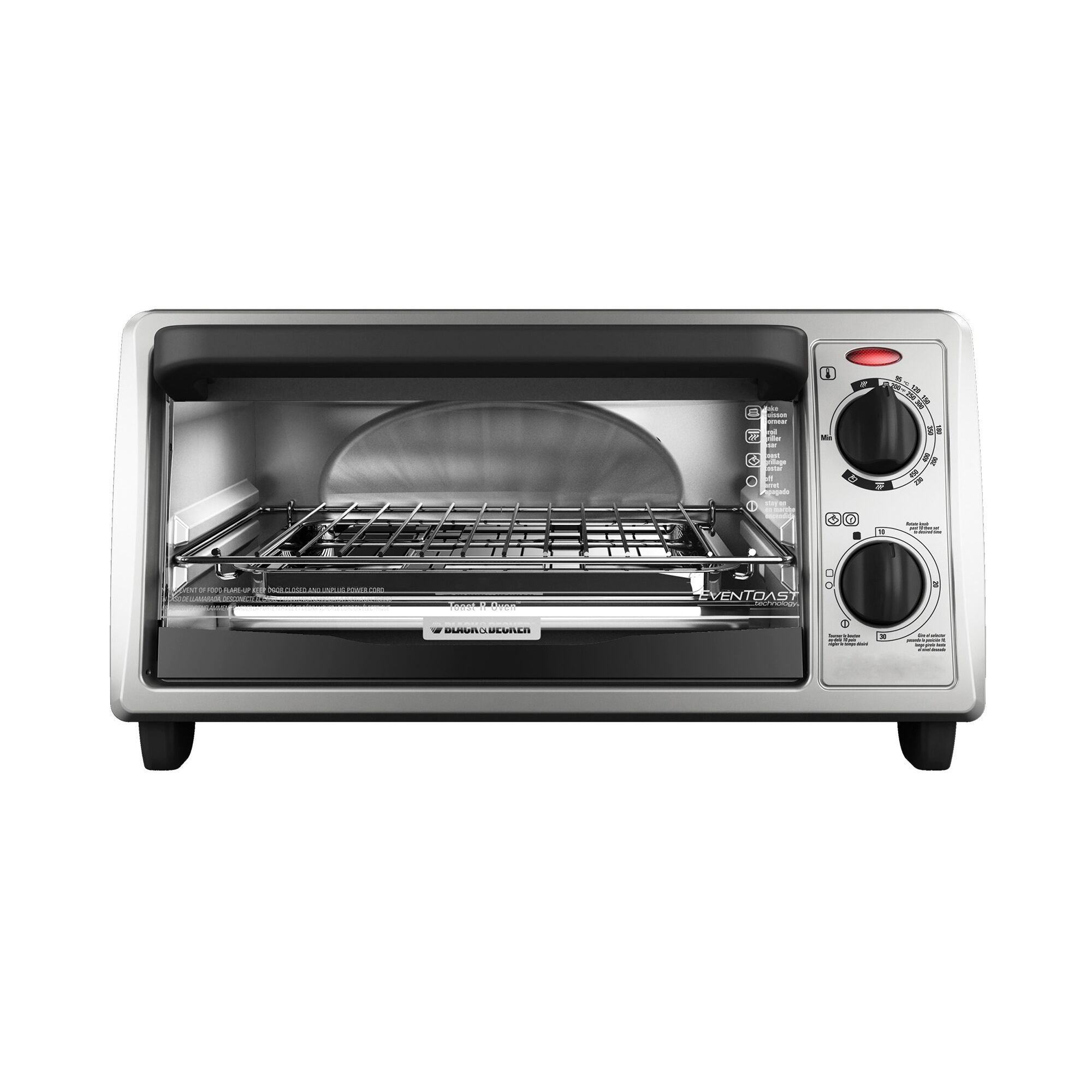 4 Slice Countertop Toaster Oven Stainless Steel Silver BLACK DECKER