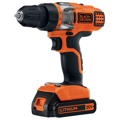 BLACK AND DECKER 20V MAX Lithium 2-Speed DrillDriver with Storage Bag