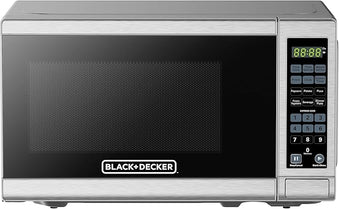 Compact Countertop Digital Microwave Oven, Stainless Steel