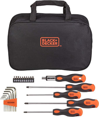  BLACK+DECKER™ Screwdriver Set With Storage Bag