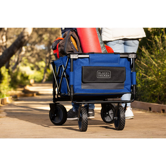 Blue wagon cart from BLACK+DECKER