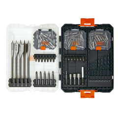 Close up of closed BLACK+DECKER 130 piece drill set