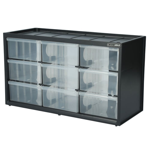 BLACK AND DECKER Storage BDST40709BK Large 9 Drawer Bin System - Black