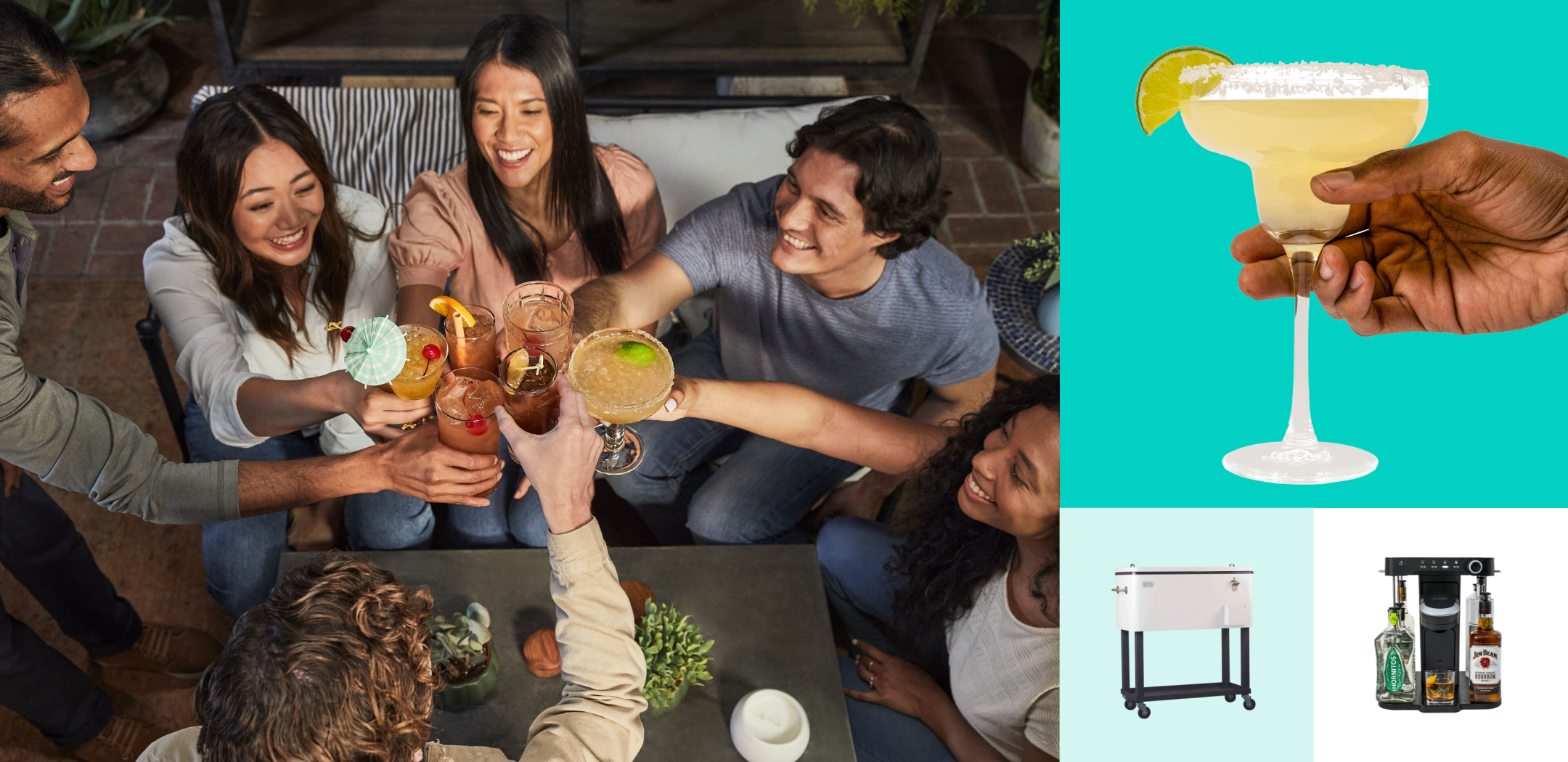 People enjoying coctails made from the bev by BLACK+DECKER cocktail machine