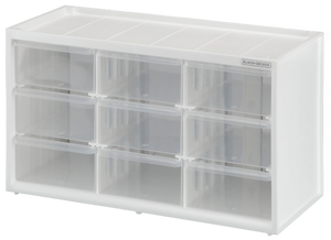 Storage drawers, transparent, stackable