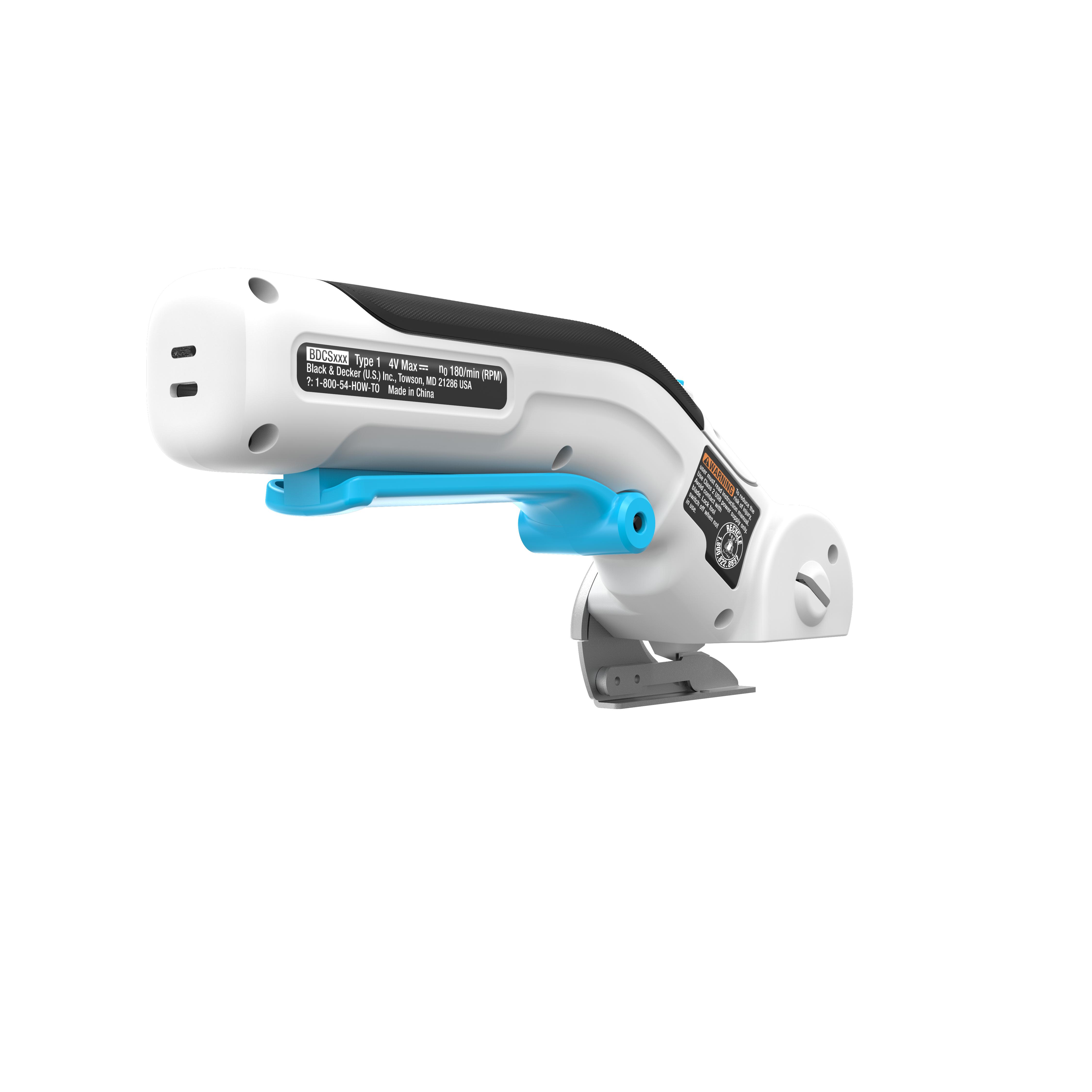 BLACK+DECKER 4V MAX Rotary Cutter, Cordless, USB Rechargeable (BCRC115FF),  White