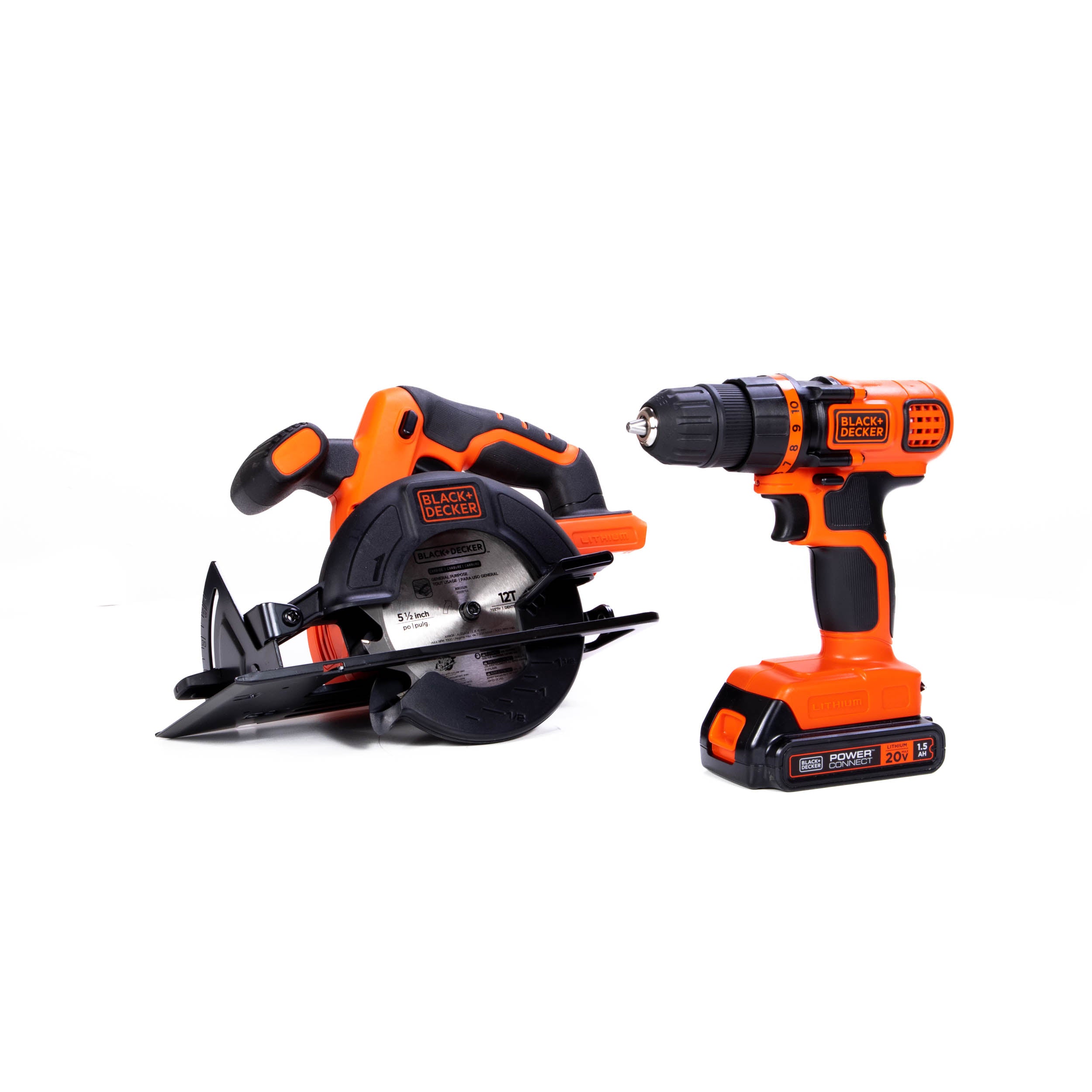 Black and Decker 20v Battery drill and Black and Decker Circular saw Combo