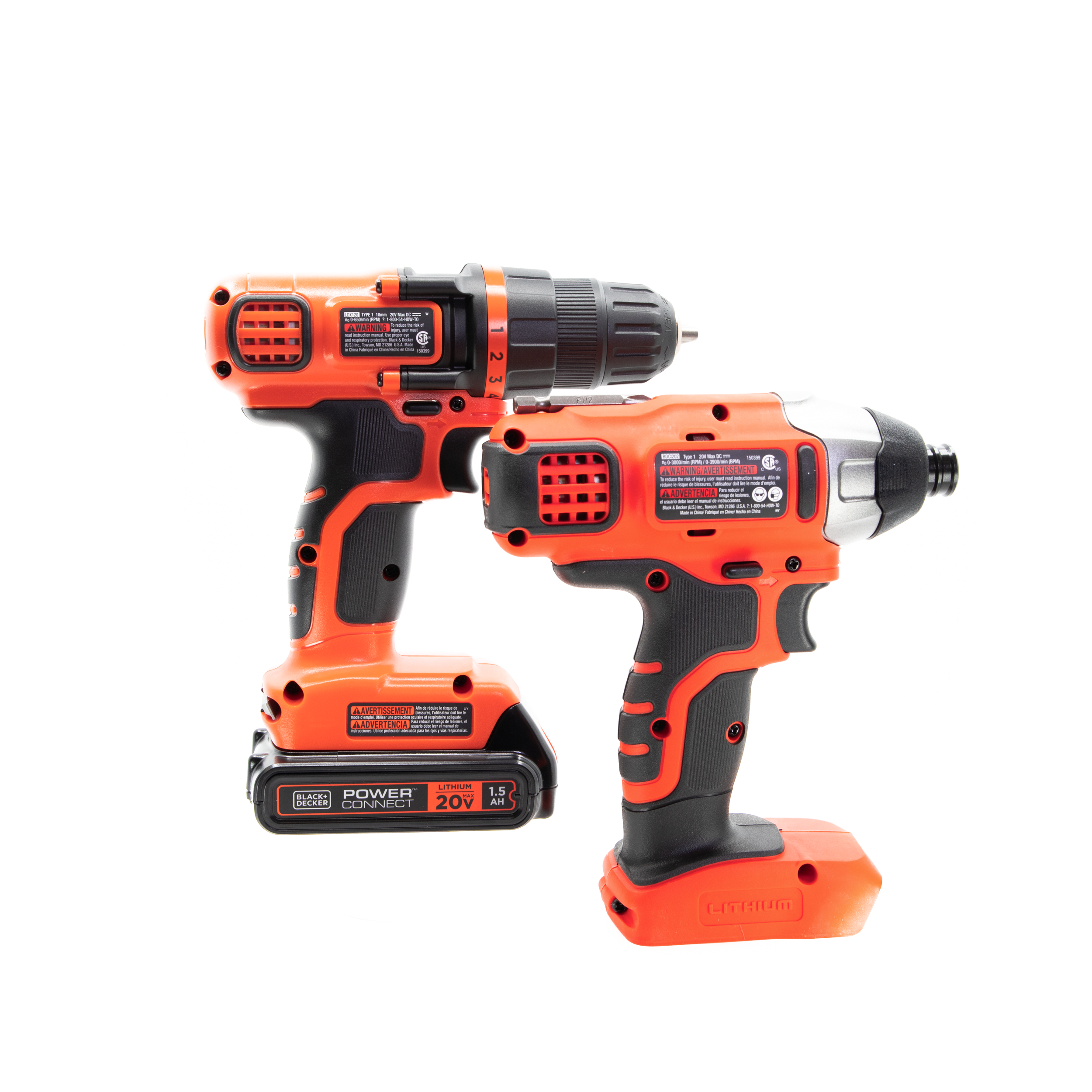 20V MAX Cordless Drill and Impact Driver Power Tool Combo Kit