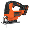 Profile of 20 volt max cordless jigsaw.