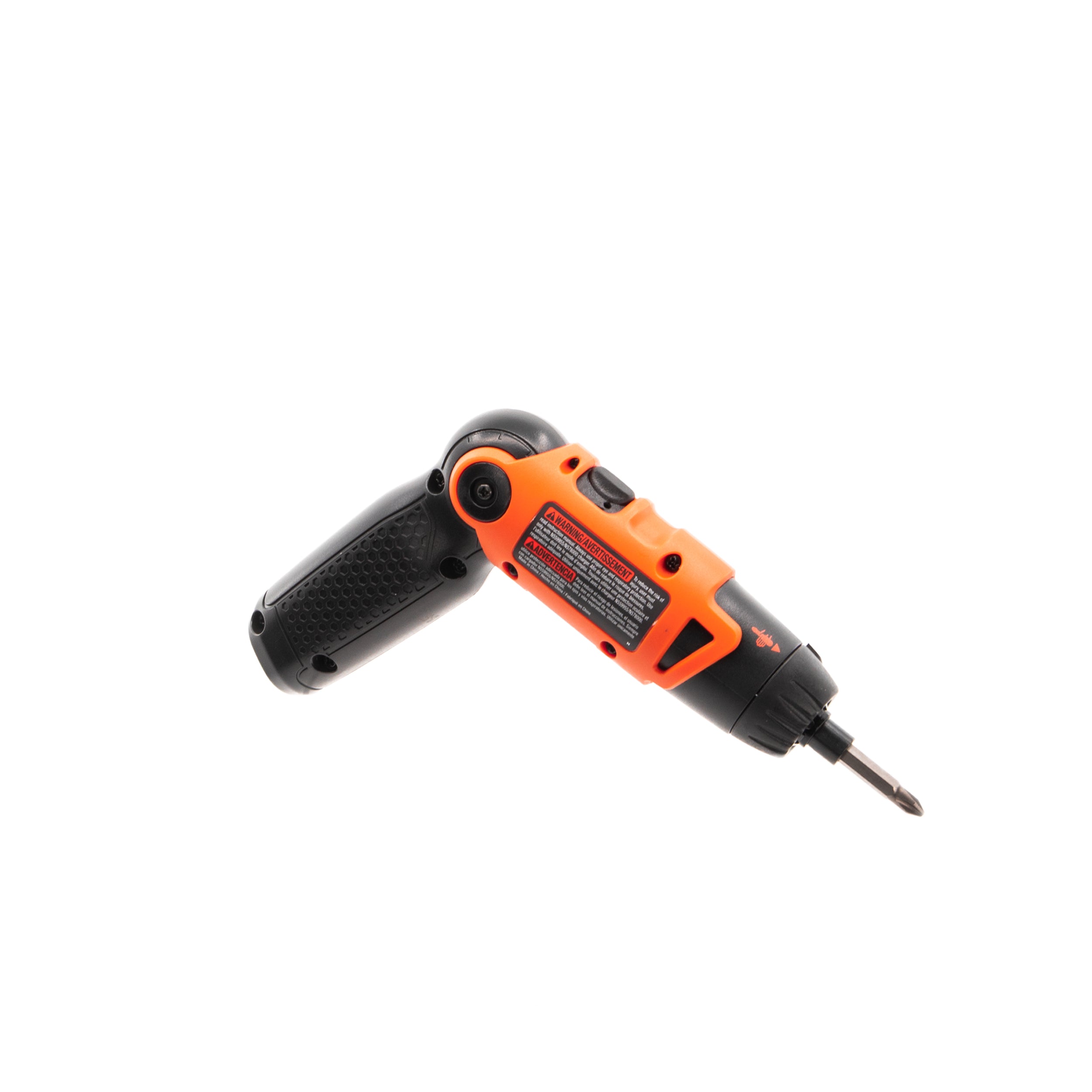 Cordless Screwdriver with Pivoting Handle USB Charger and 2 Hex