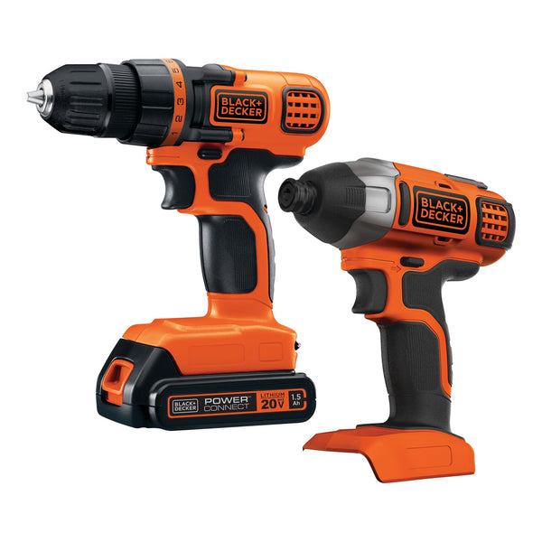 20V MAX Cordless Drill and Impact Driver Power Tool Combo Kit