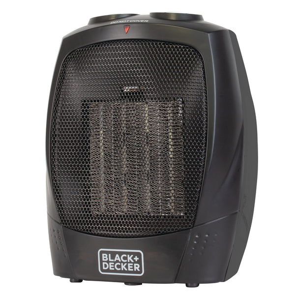 BLACK+DECKER Electric Heater, Portable Heater with 3 Settings, Ceramic  Heater for Office, Home or Bedroom, Space Heater with Adjustable Thermostat  Control, Black